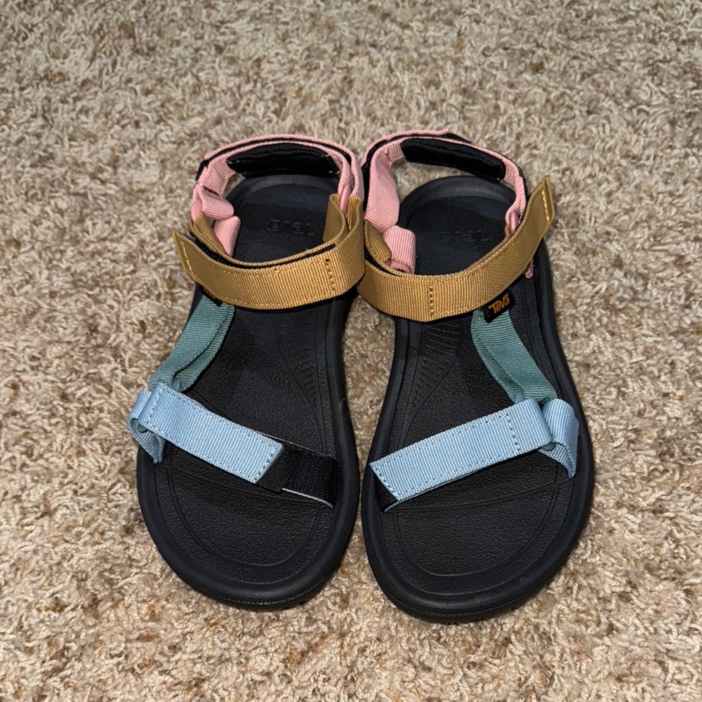 Teva Kids Sandals with Pink, Gold, and Blue Straps